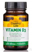 Заказать Country Life Vitamin D3 2,500 IU 60 softgels
