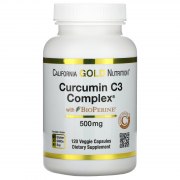 Заказать California Gold Nutrition Curcumin C3 Complex with BioPerine 500 мг 120 вег капс