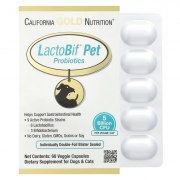 Заказать California Gold Nutrition LactoBif Pet 5 billion Probiotics 60 капс